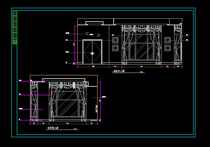 一層客廳立面圖