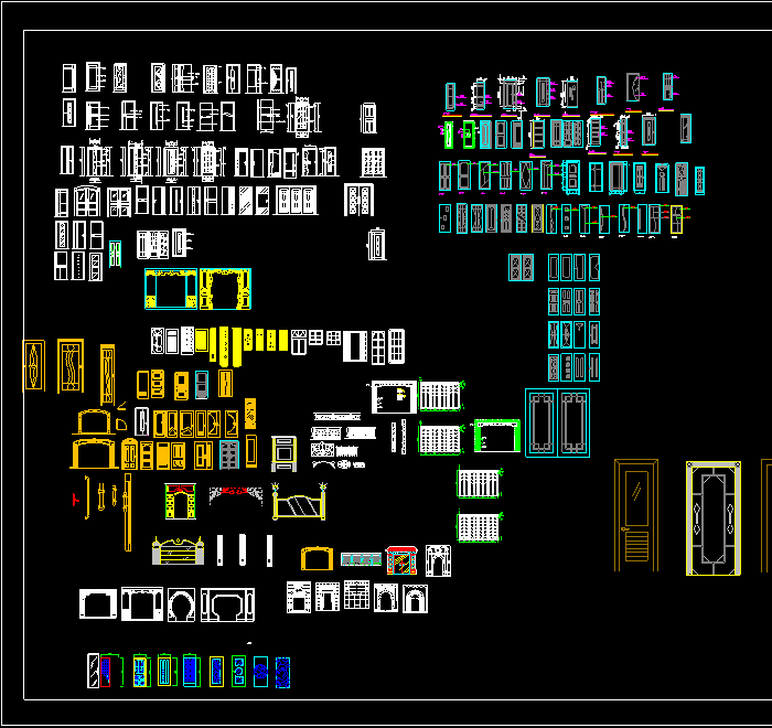常用CAD門類圖塊