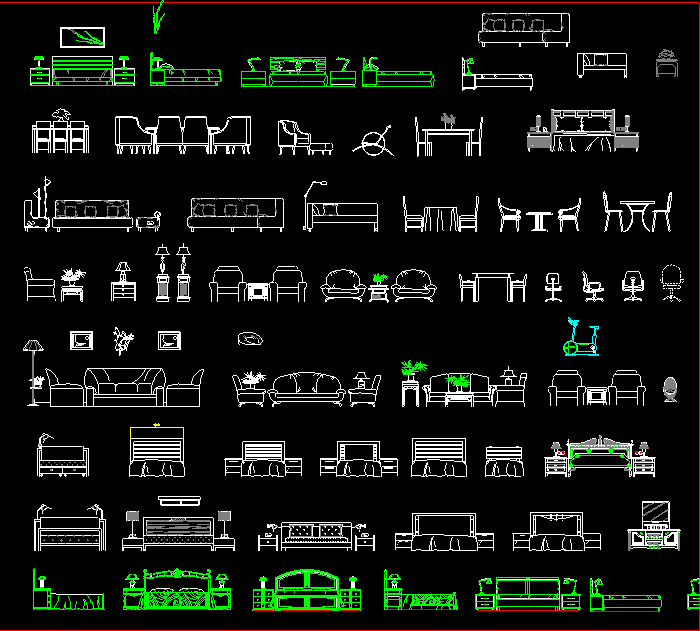 家具沙發(fā)圖塊