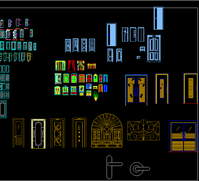 常用立面CAD圖門類