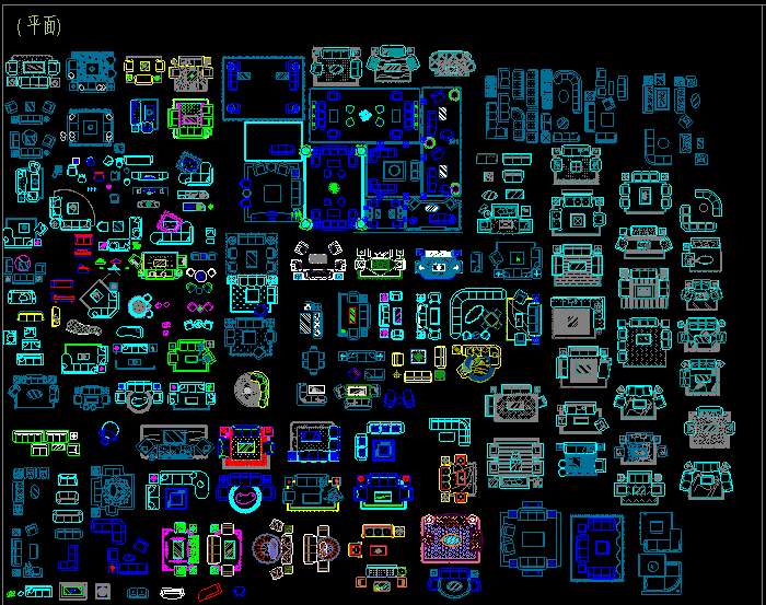 沙發(fā)平面圖塊