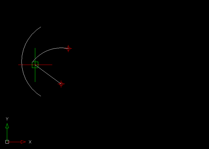 鼠標點擊并移開就完成了弧線的繪制