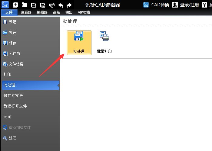 執(zhí)行【文件】-【批處理】命令