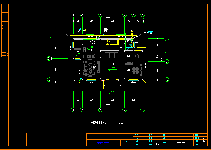 一層給排水平面圖