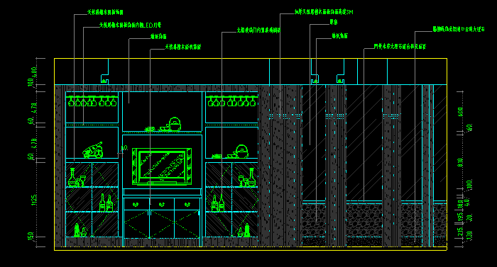 別墅餐廳立面圖