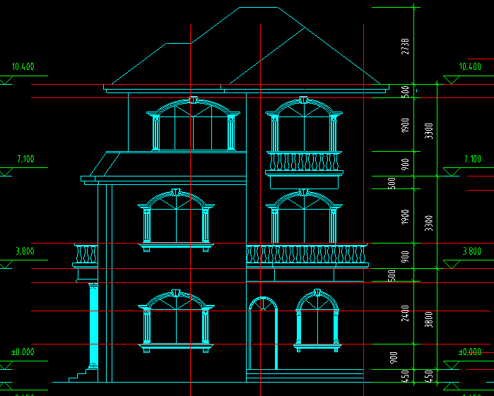 別墅左側(cè)立面