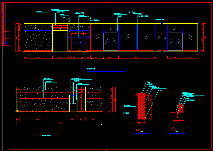接待廳墻壁立面圖