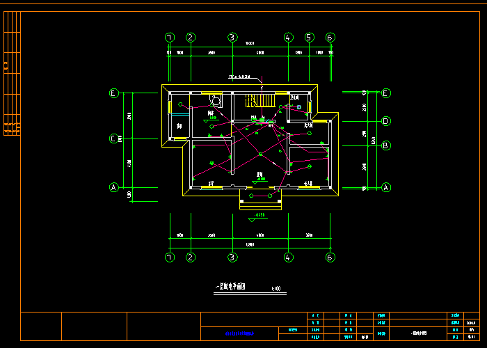 一層配電平面圖