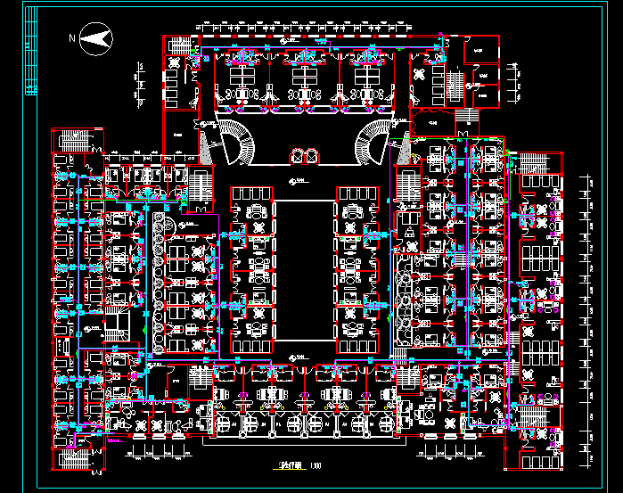 四層全套洗浴中 心中 央空調及給排水設計圖