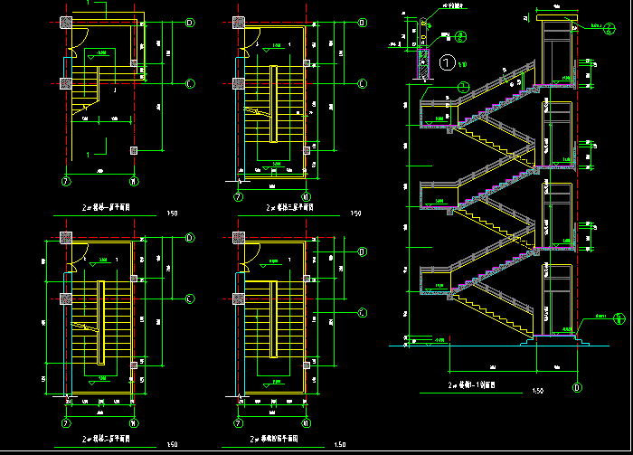 某小學教學樓建筑圖cad圖紙