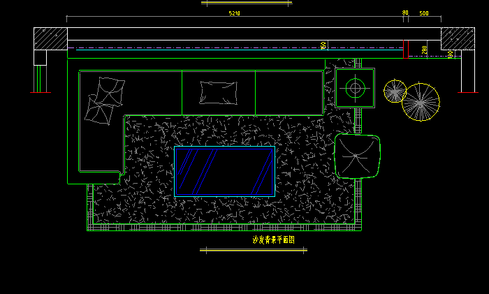 沙發(fā)背景平面圖
