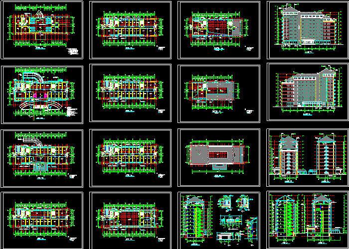 某機(jī)關(guān)辦公大樓建筑CAD施工圖