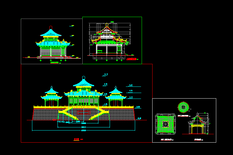 海量中國(guó)古建筑CAD圖紙