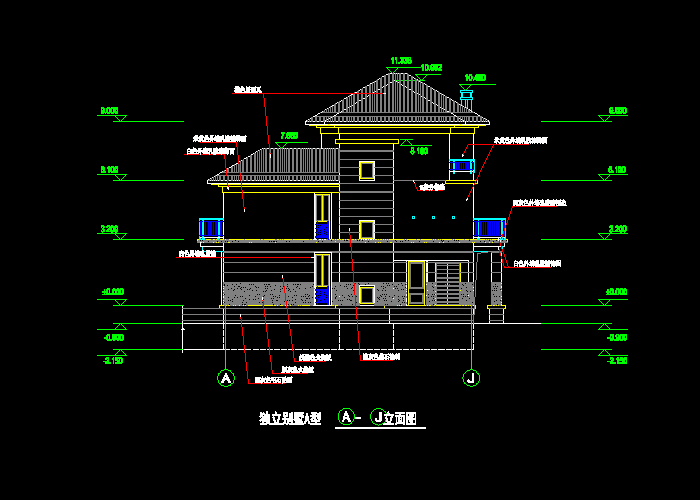 兩種獨(dú)立風(fēng)格別墅CAD施工設(shè)計(jì)圖