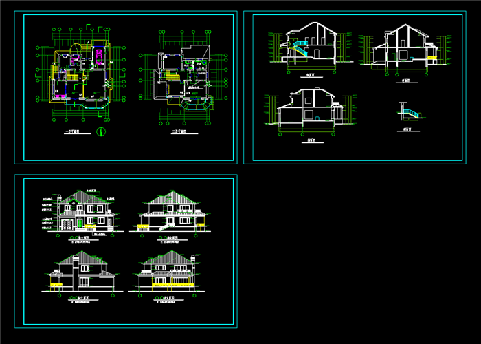 160套別墅方案效果圖+50套別墅施工帶效果圖大全