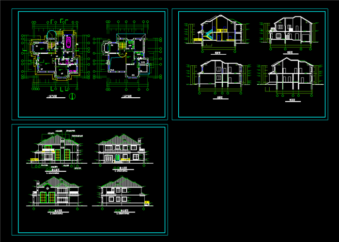 160套別墅方案效果圖+50套別墅施工帶效果圖大全
