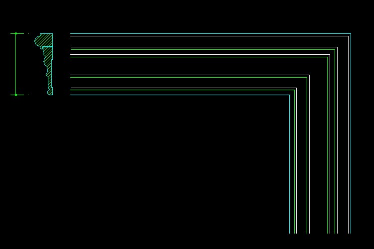 CAD室內(nèi)設計施工圖常用圖塊之飾線