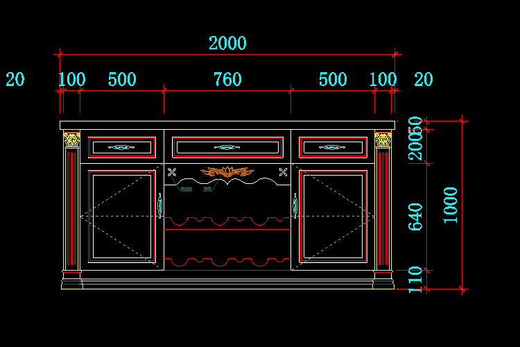 櫥柜設(shè)計(jì)CAD圖紙
