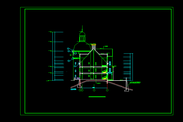 歐式構(gòu)造古城堡全套CAD施工圖圖紙