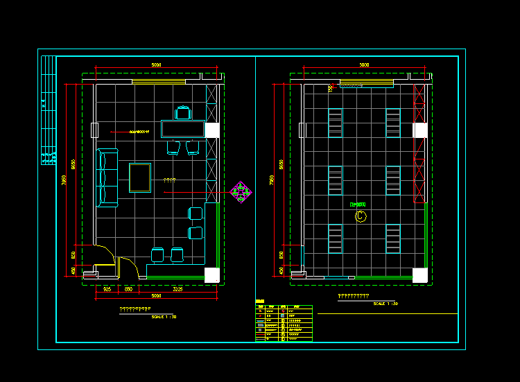 室內(nèi)設(shè)計(jì)CAD施工圖圖紙附加效果圖
