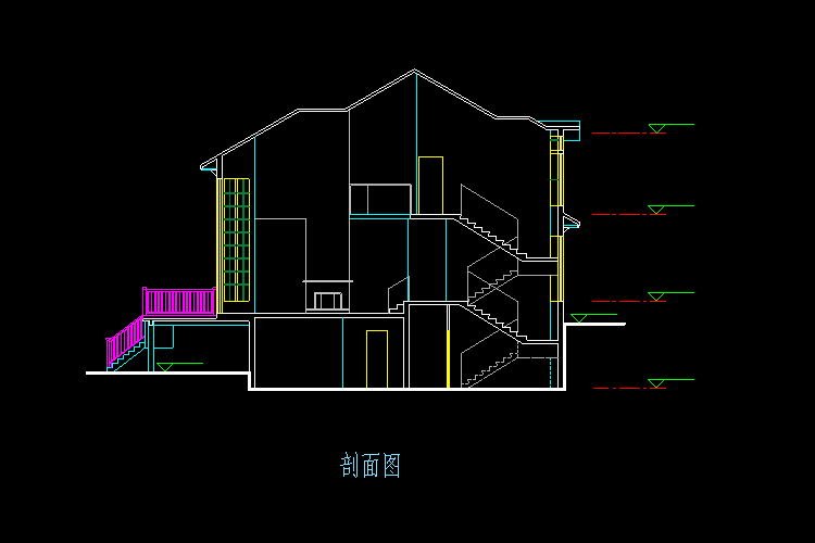 村鎮(zhèn)小康別墅建筑帶效果圖