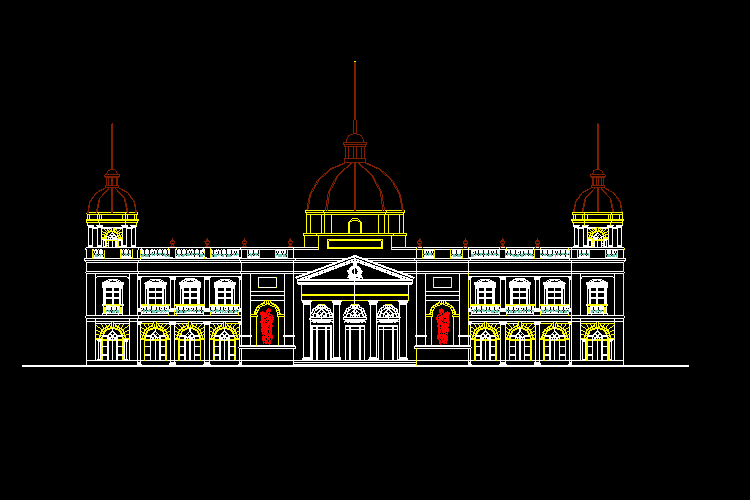 歐式構(gòu)造古城堡全套CAD施工圖圖紙