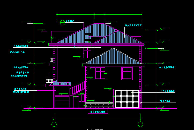 別墅設(shè)計建筑結(jié)構(gòu)CAD施工圖