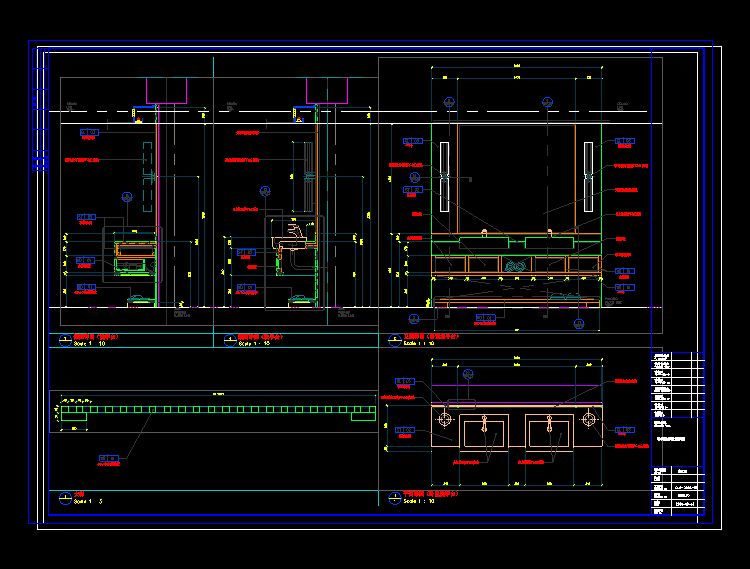 CAD公裝室內(nèi)設(shè)計(jì)酒店大堂施工圖圖紙附加效果圖