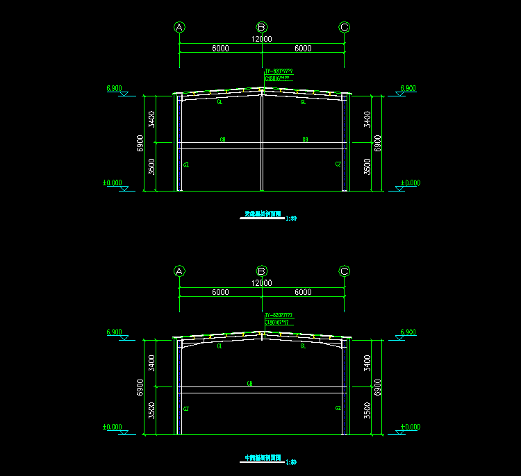 住宅樓全套結(jié)構(gòu)CAD施工圖圖紙