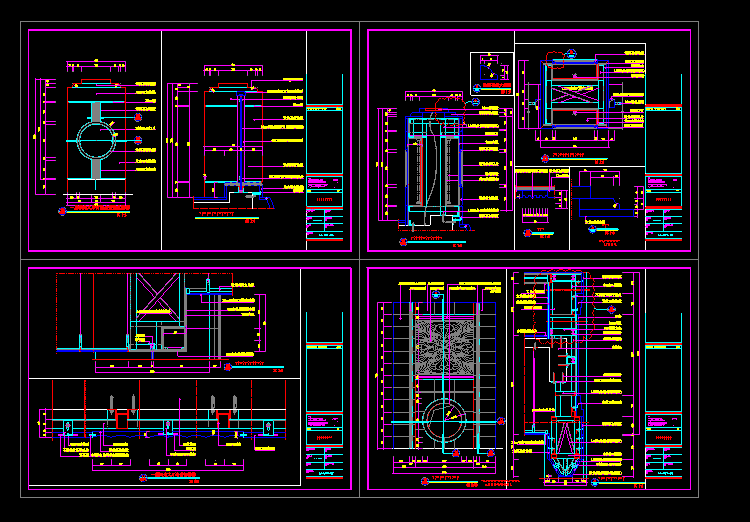 CAD公裝室內(nèi)設(shè)計(jì)酒店大堂施工圖圖紙附加效果圖