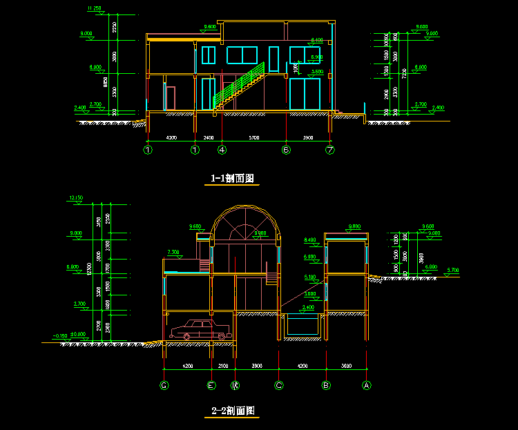 別墅設(shè)計(jì)CAD施工圖