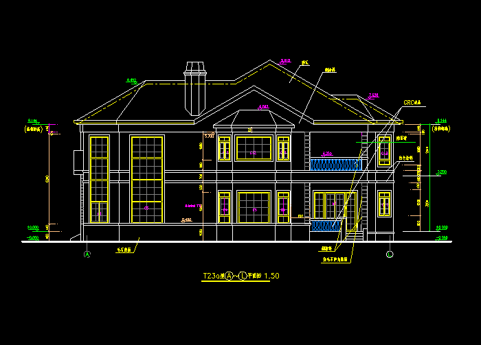 高校行政樓建筑CAD施工圖2