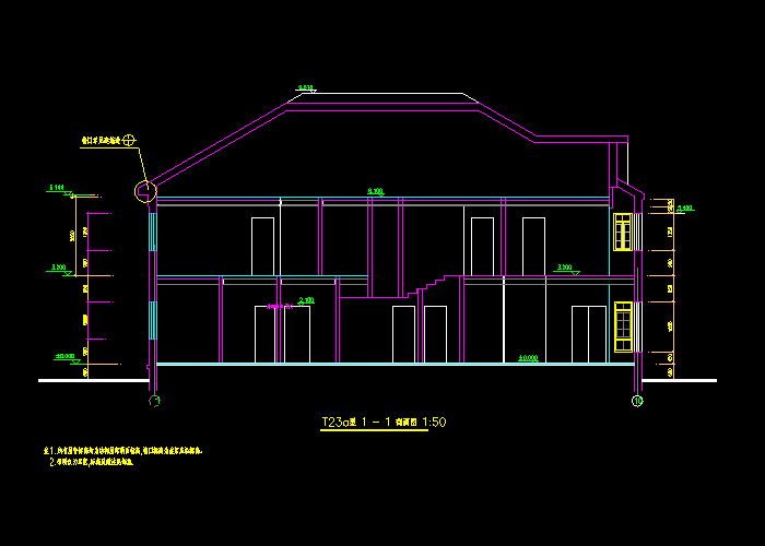 高校行政樓建筑CAD施工圖3