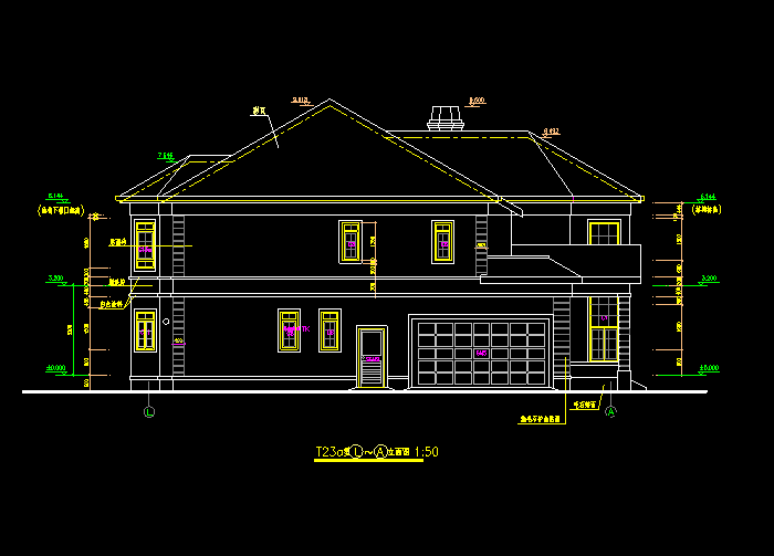 高校行政樓建筑CAD施工圖4
