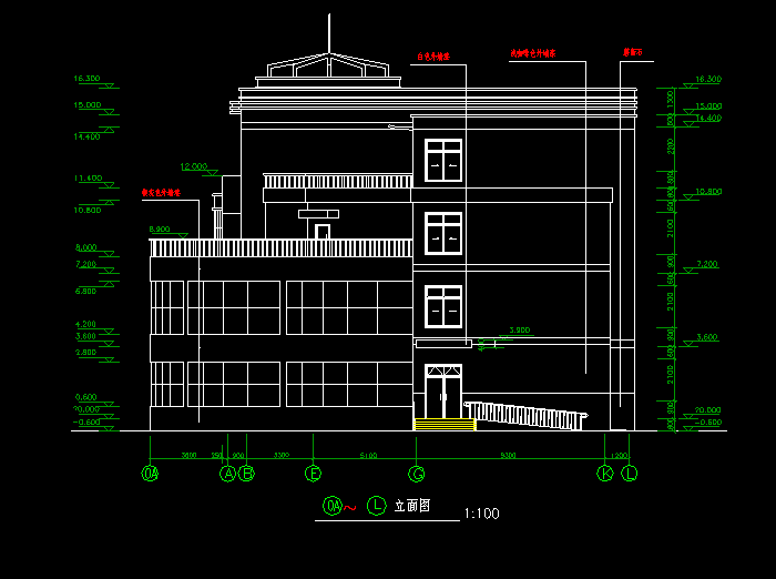 某學(xué)校CAD建筑設(shè)計(jì)CAD施工圖圖紙4