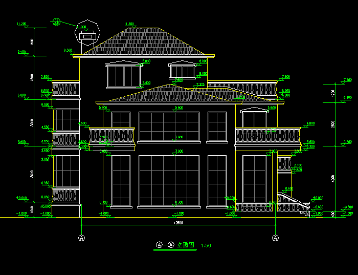 歐式別墅設計全套CAD建筑圖5