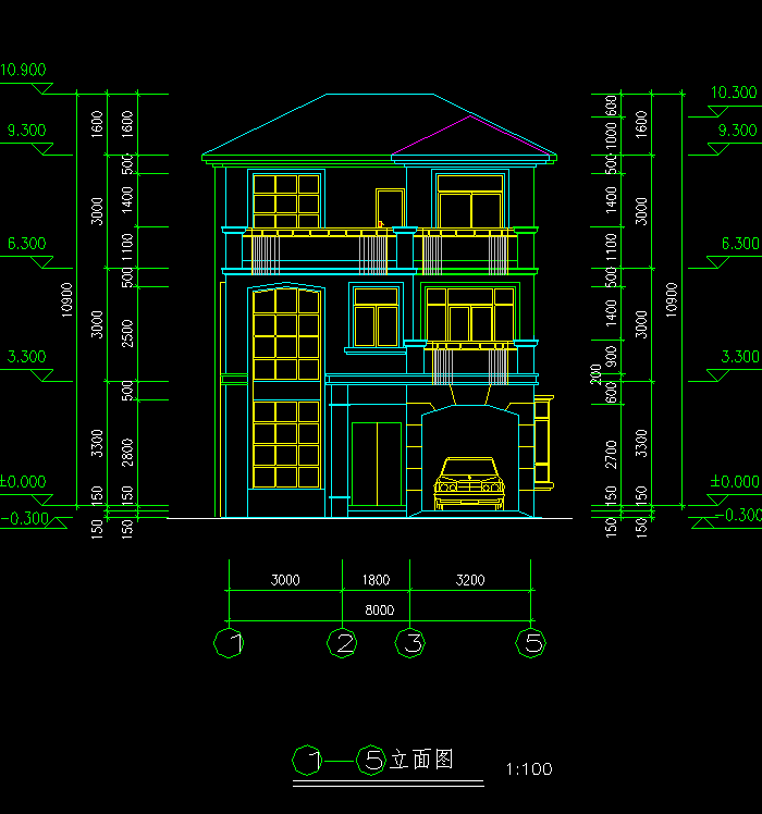 歐式別墅設計全套CAD建筑圖8