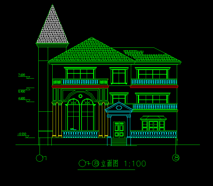 兩套不同別墅設(shè)計(jì)及CAD施工圖8