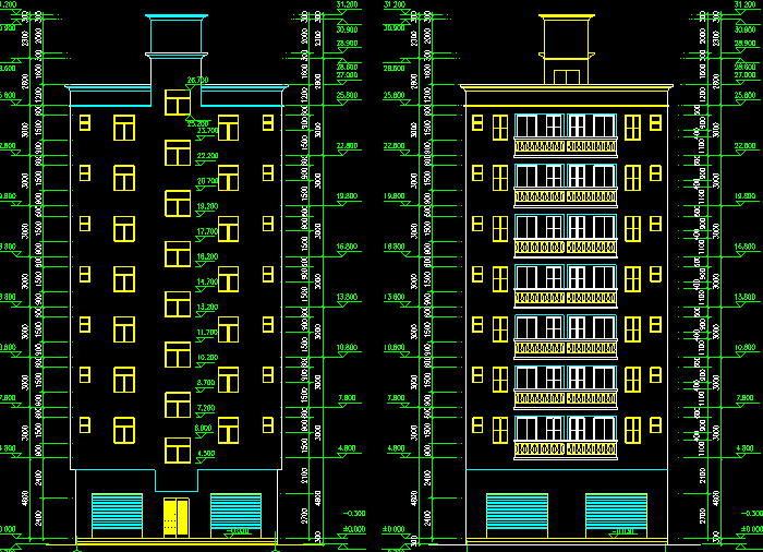 新農(nóng)村別墅CAD設(shè)計(jì)施工圖紙