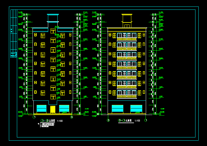 新農(nóng)村住宅自建房CAD施工圖紙