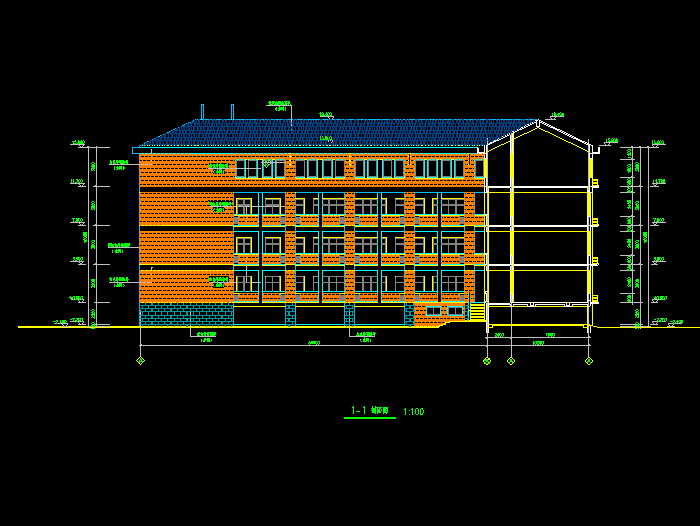 農(nóng)村中學(xué)擴(kuò)建工程全套CAD施工圖1