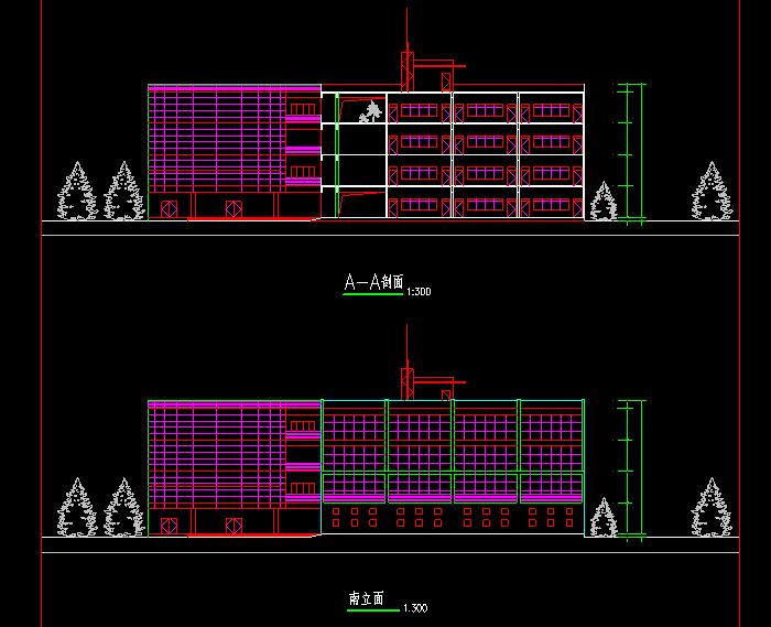 學(xué)校綜合樓全套建筑圖設(shè)計(jì)CAD施工圖3