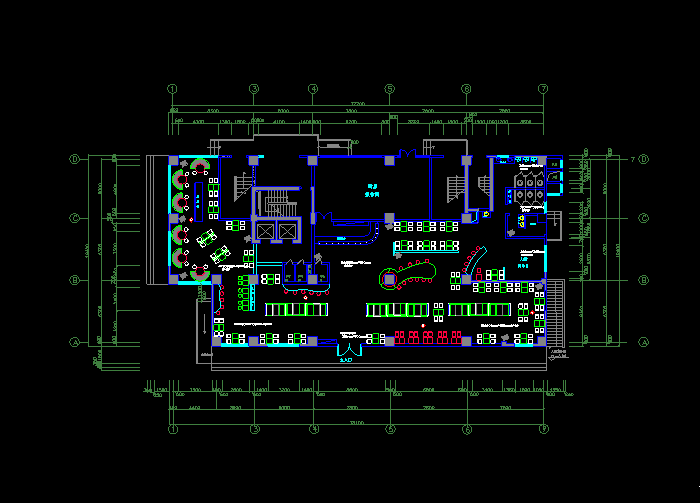 咖啡廳西餐廳裝修圖紙3