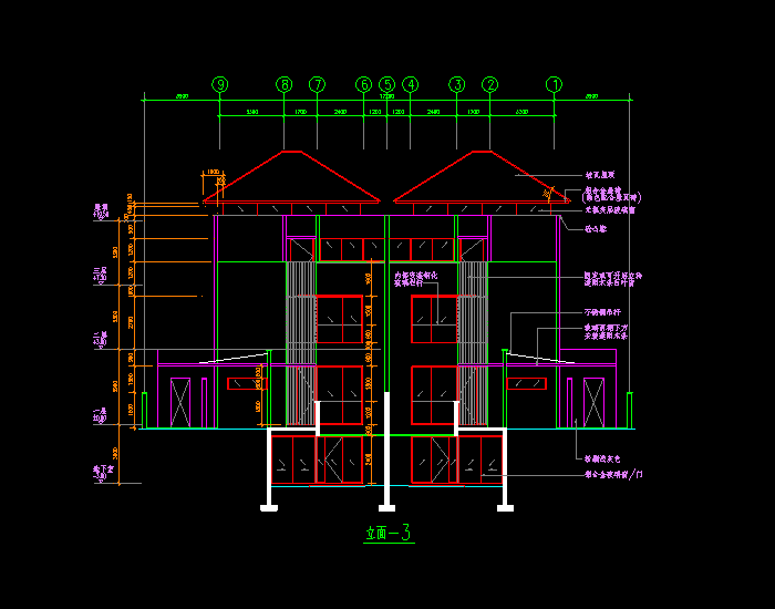 某度假村別墅設(shè)計(jì)建筑CAD施工圖3
