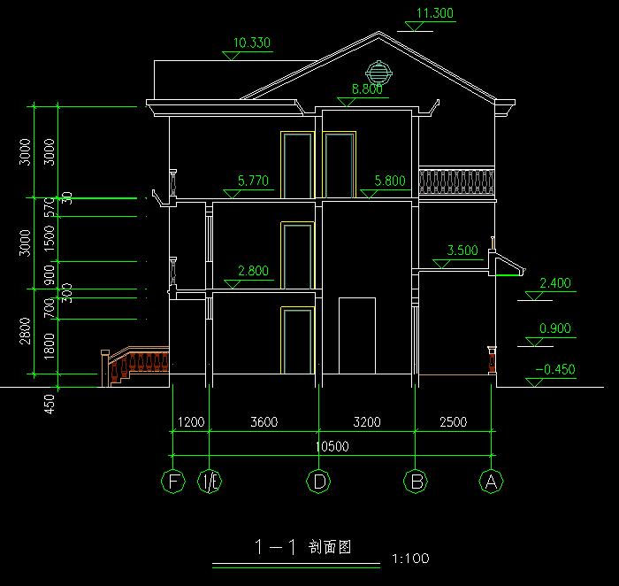 簡單實用農(nóng)村住宅別墅設(shè)計CAD施工圖4