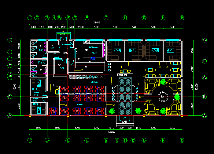 咖啡廳西餐廳裝修圖紙5