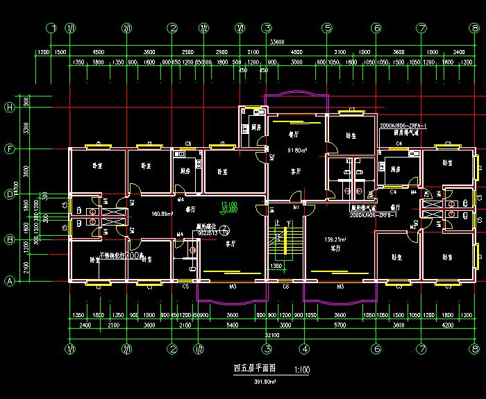 簡單實用農(nóng)村住宅別墅設(shè)計CAD施工圖5