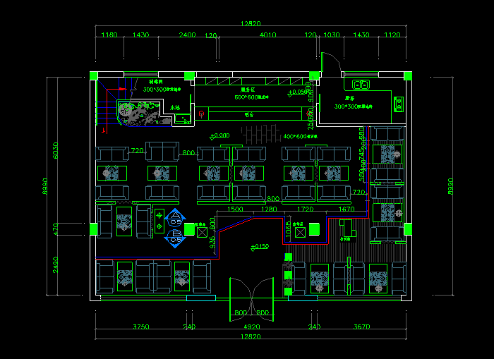 咖啡廳西餐廳裝修圖紙6