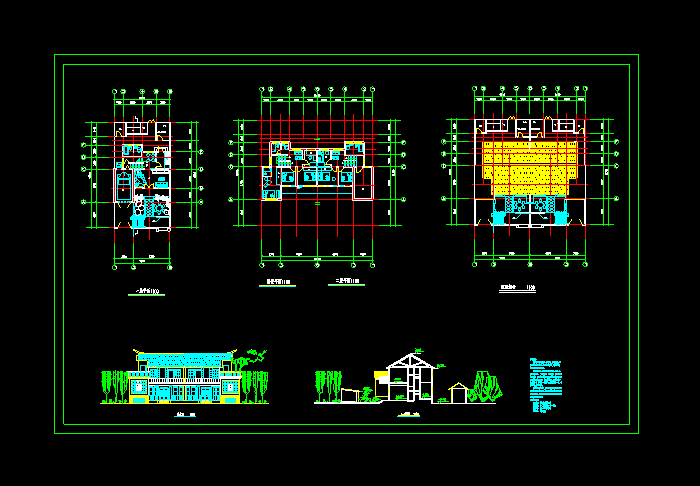 新農(nóng)村住宅自建房CAD施工圖紙6