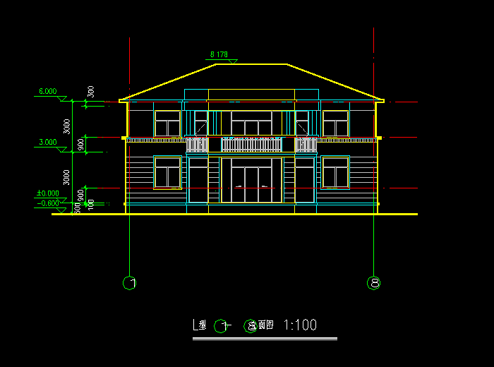 某度假村別墅設(shè)計(jì)建筑CAD施工圖5